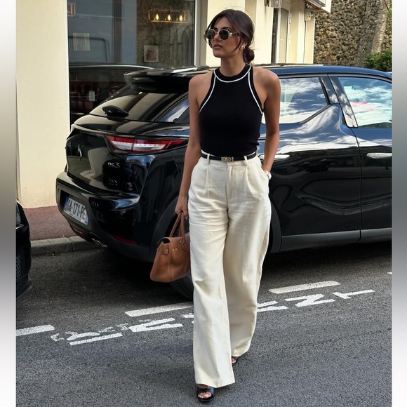 GORGEOUS MANGO NWT Knitted Top w Contrast Details - Picture 5 of 16